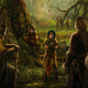 An image showing the First Men and the Children of the Forest agreeing to the Pact.
